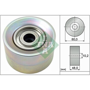Deflection Guide Pulley, v-ribbed belt 532 0410 20 – 532041020 - 80 x 48mm 